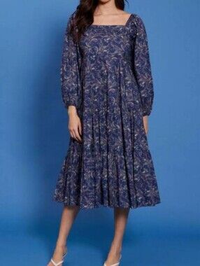 NEW! Lucy Paris Square-Neck Raissa Midi Dress Size XS
